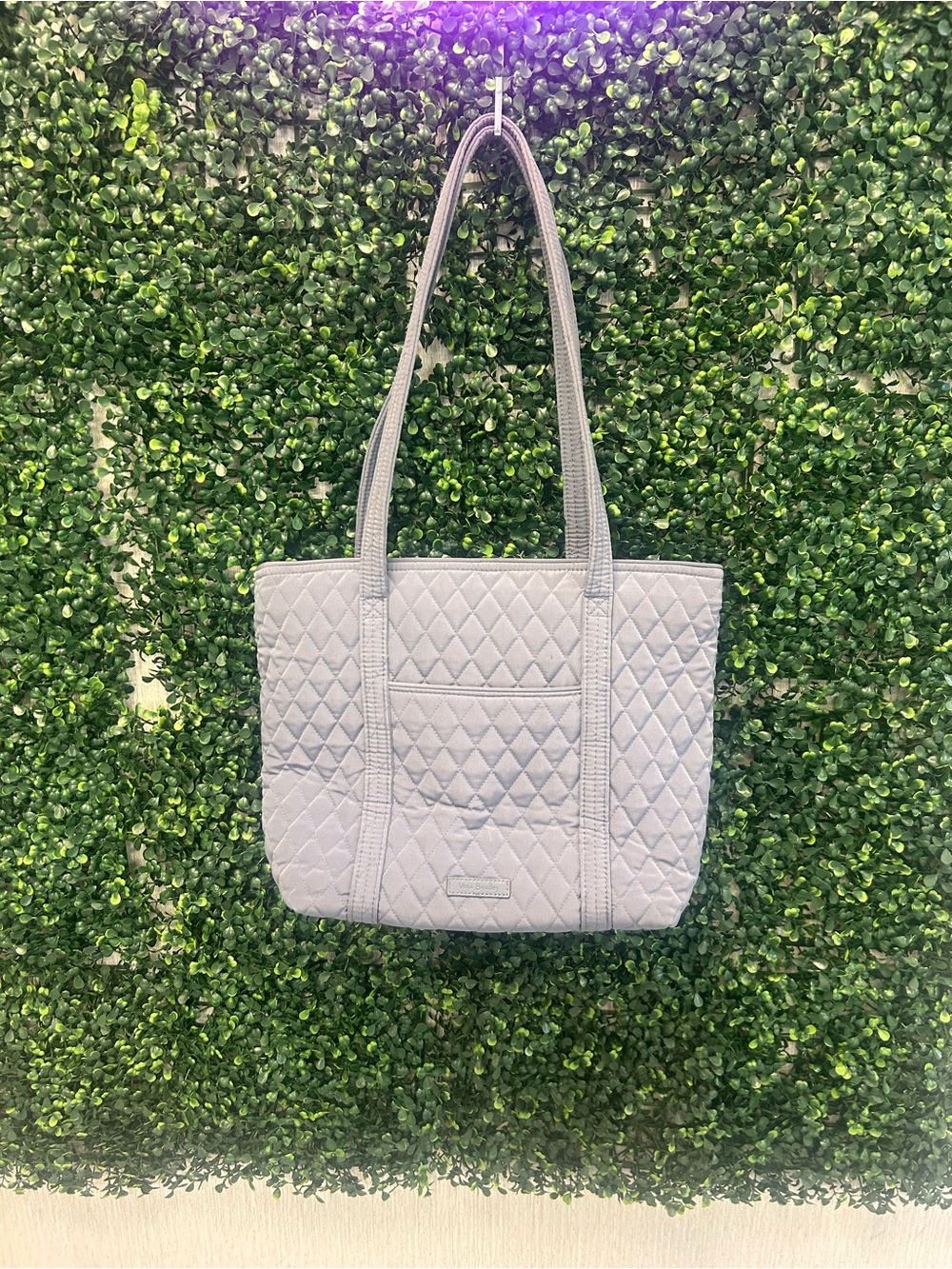 Vera Bradley Quilted Light Gray Tote
